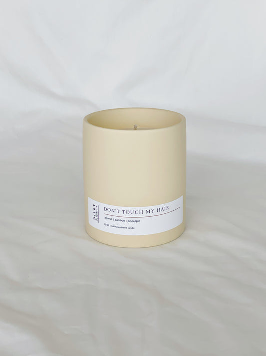 Don't Touch My Hair Ceramic Candle
